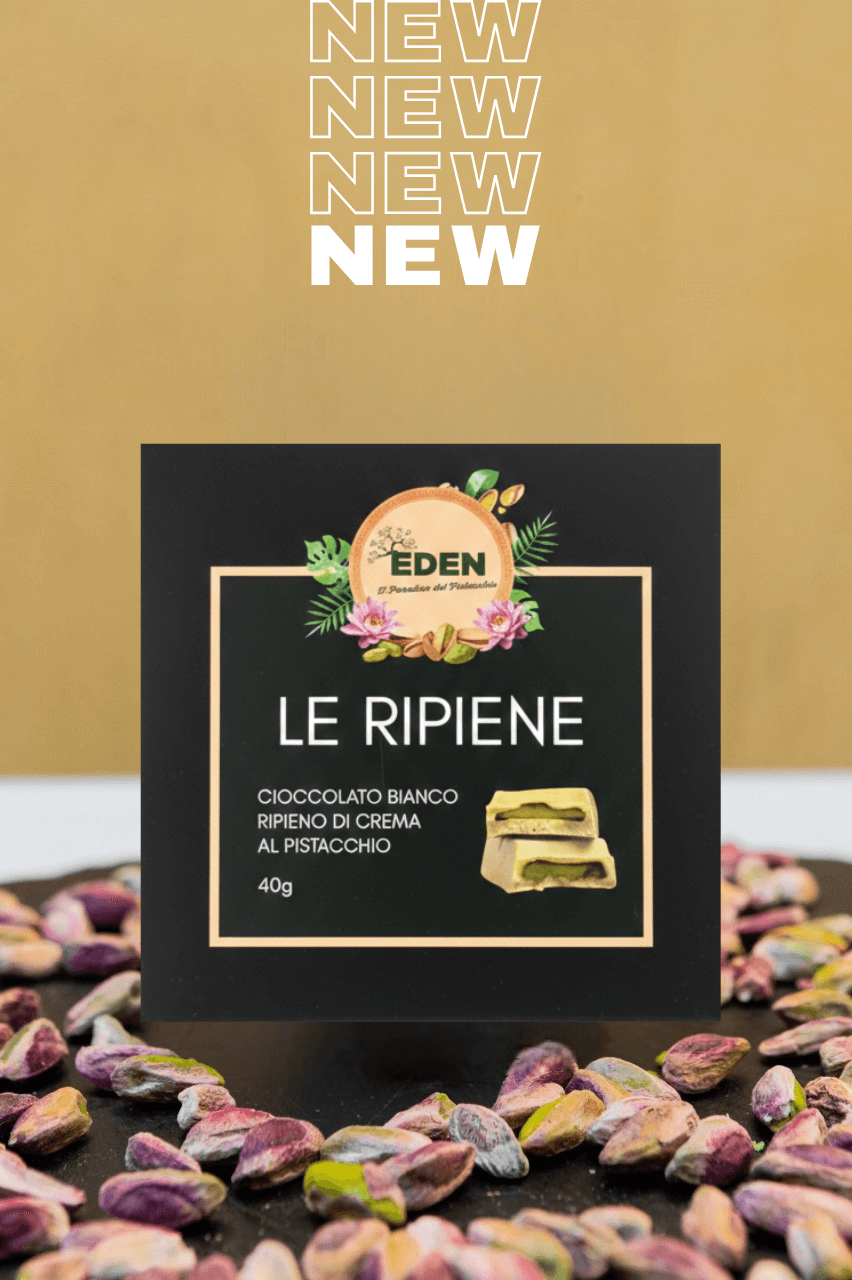 Le Ripiene - Cioccolato Bianco Ripieno di Crema di Pistacchio 40g