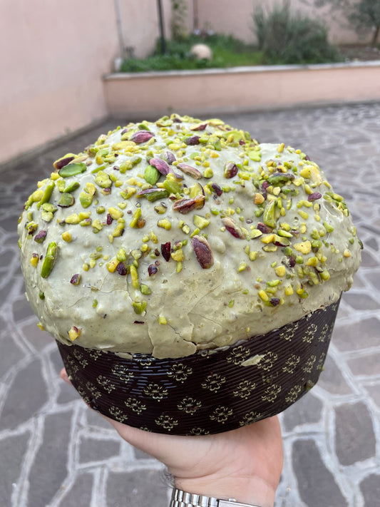 Panettone al Pistacchio 1250g circa PREORDINA PER AVERE LA CONSEGNA GARANTITA ENTRO NATALE